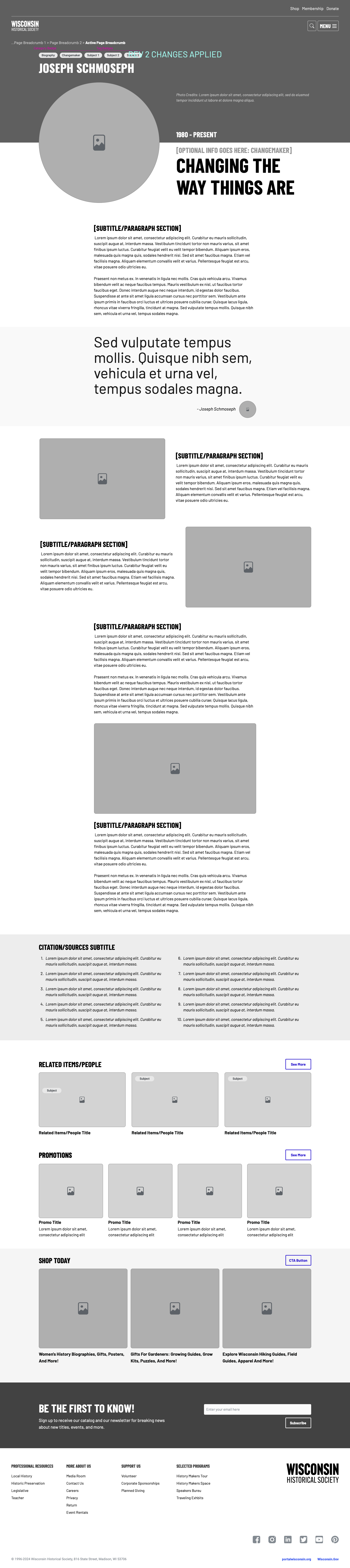 page wireframe