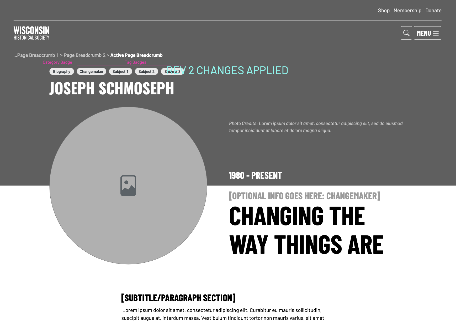 page wireframe